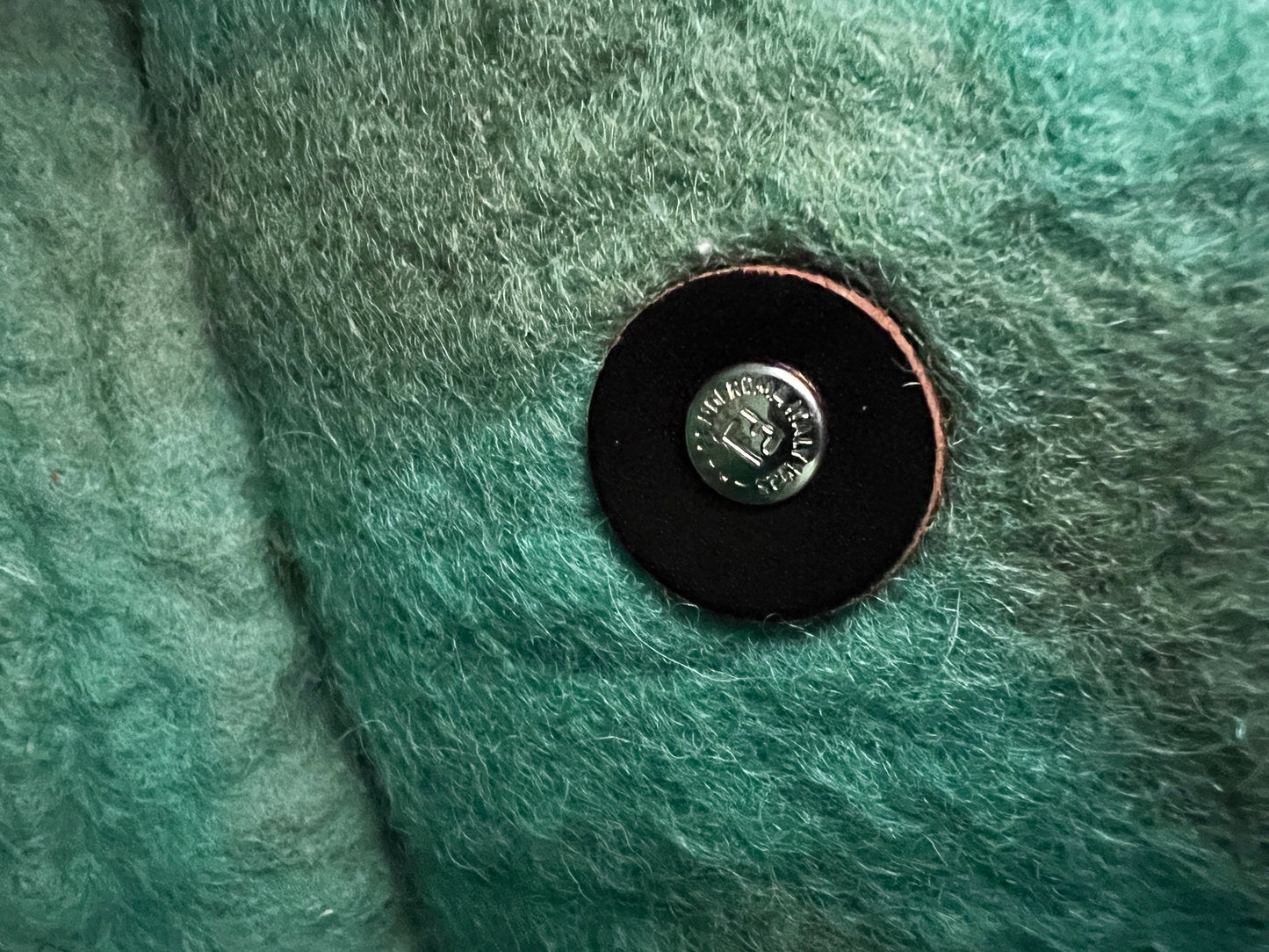 Vintage Fendi Green Felt flower baguette