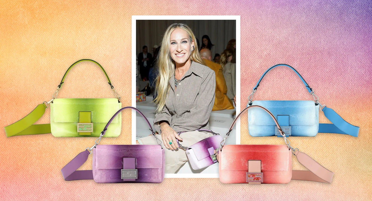 Fendi & SJP's green sequin baguette