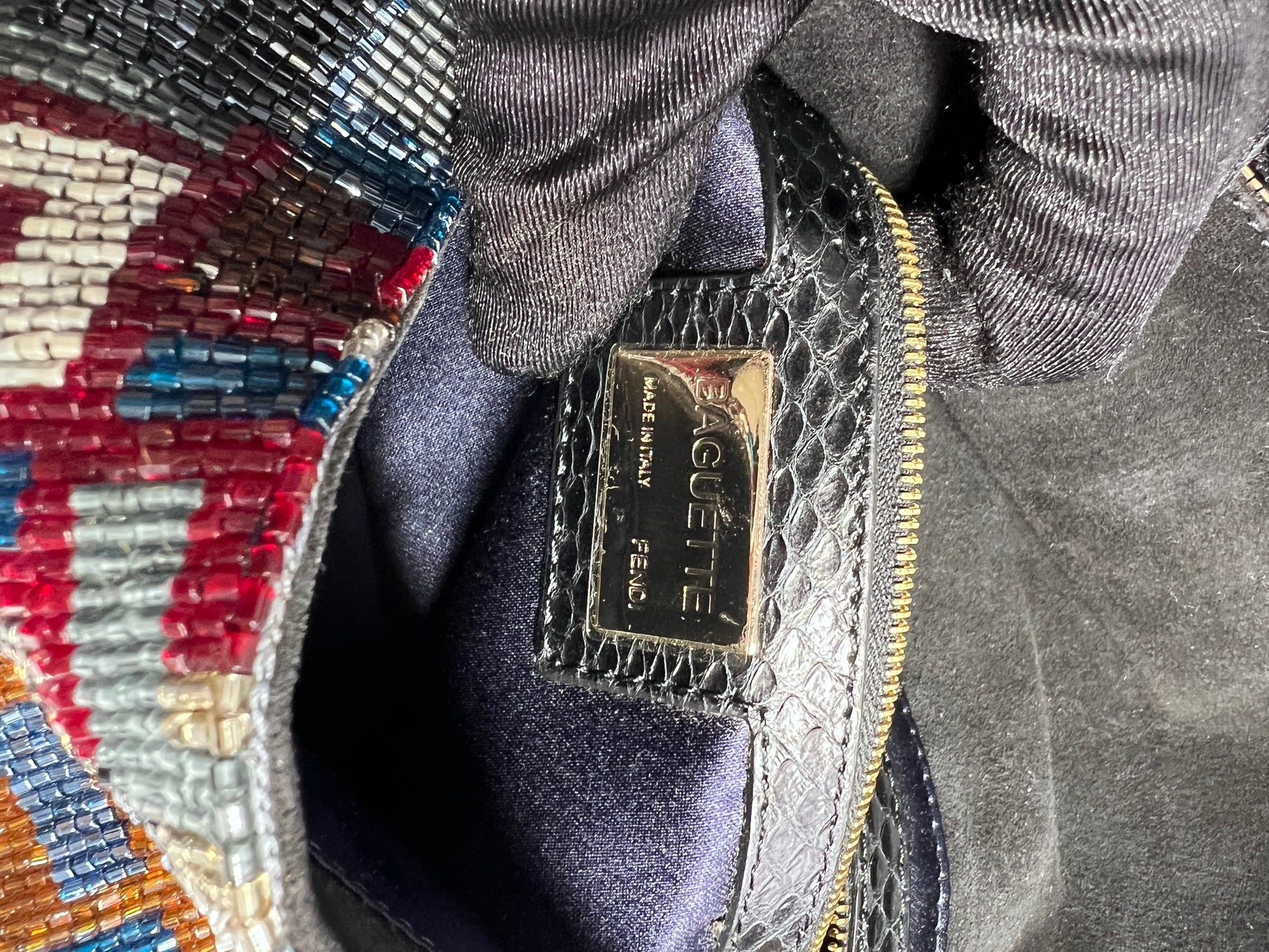 Fendi colorful FF beaded baguette