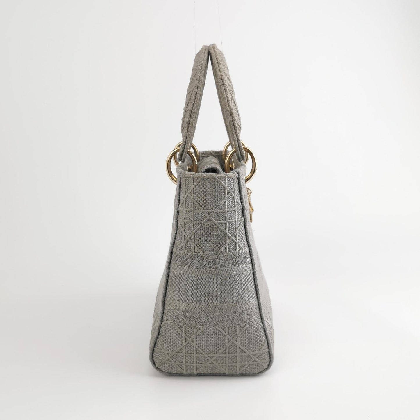 Lady Dior Medium Canvas Logo