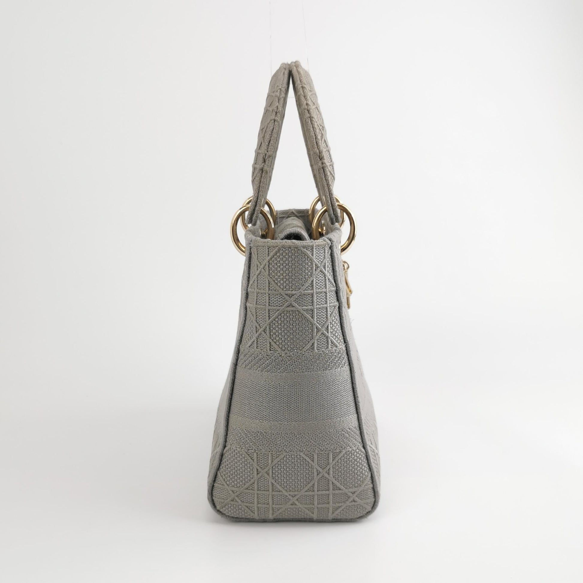 Lady Dior Medium Canvas Logo