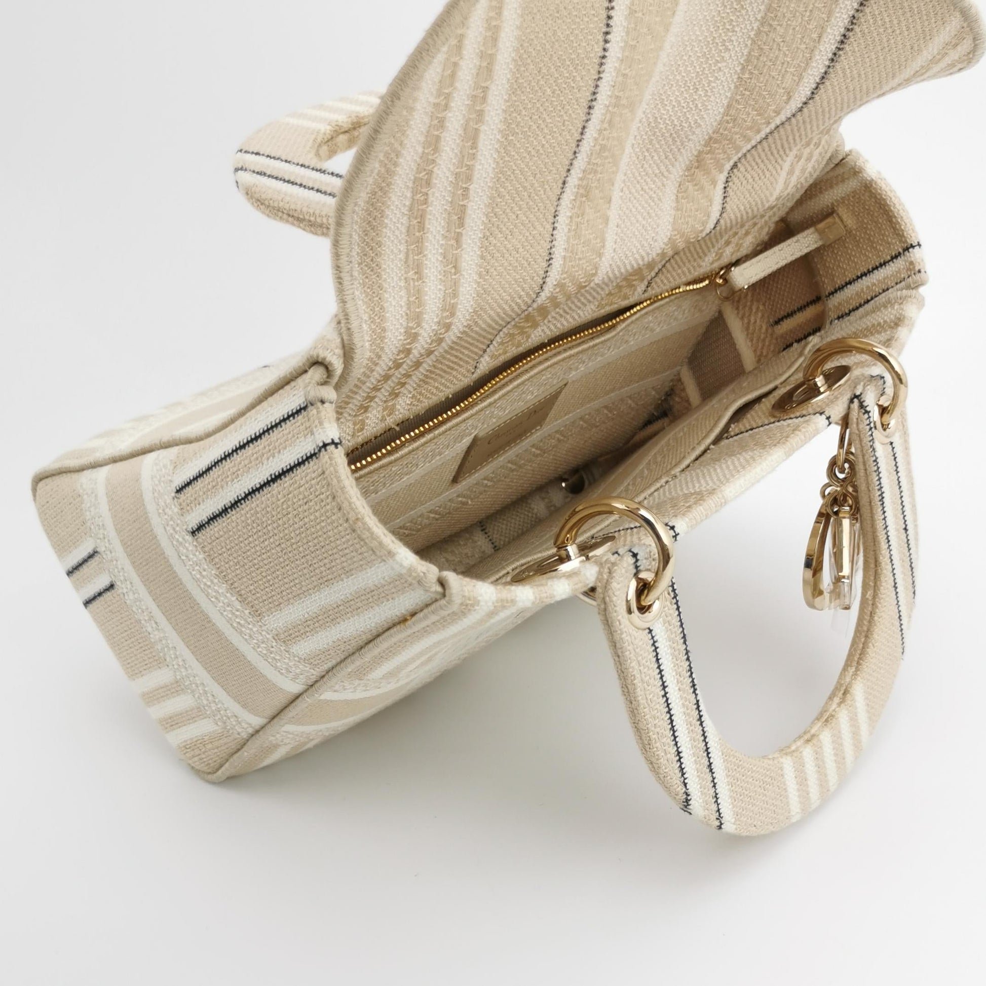 Lady Dior Medium Canvas Logo Logo