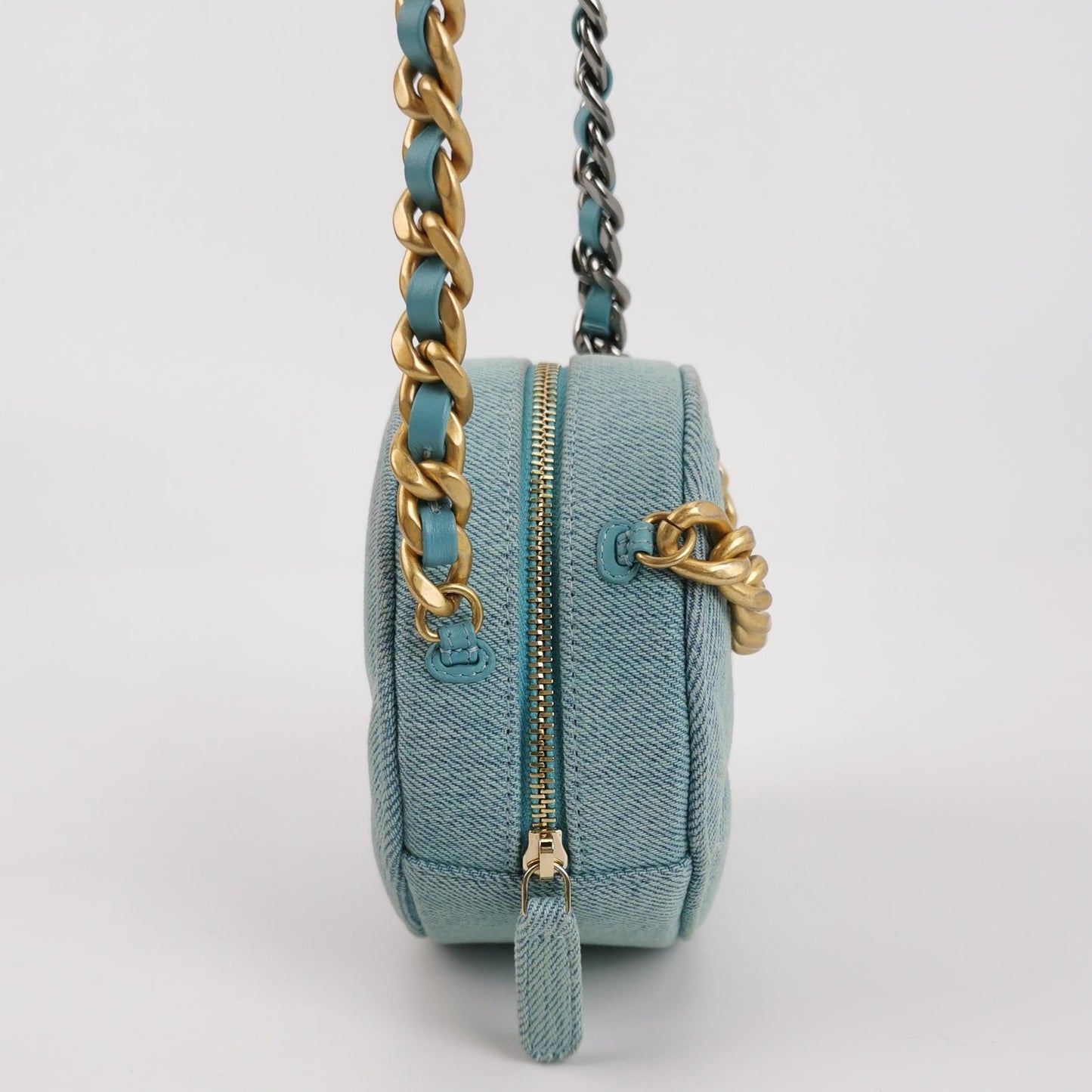 19Bag Denim quilted CC turn-lock