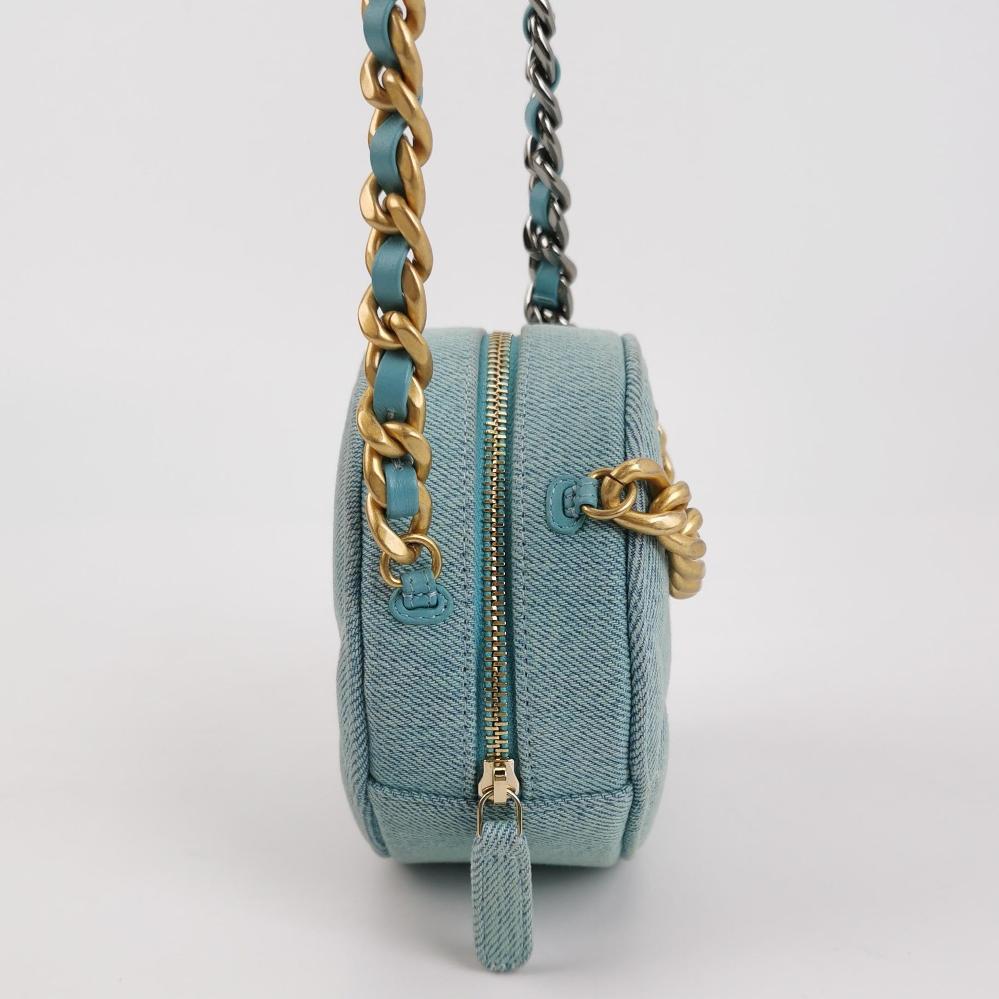 19Bag Denim quilted CC turn-lock