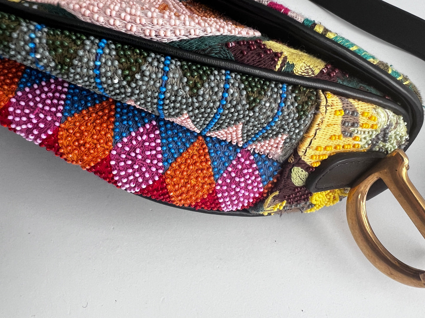 Dior new style beaded saddle bag from 2018 collection