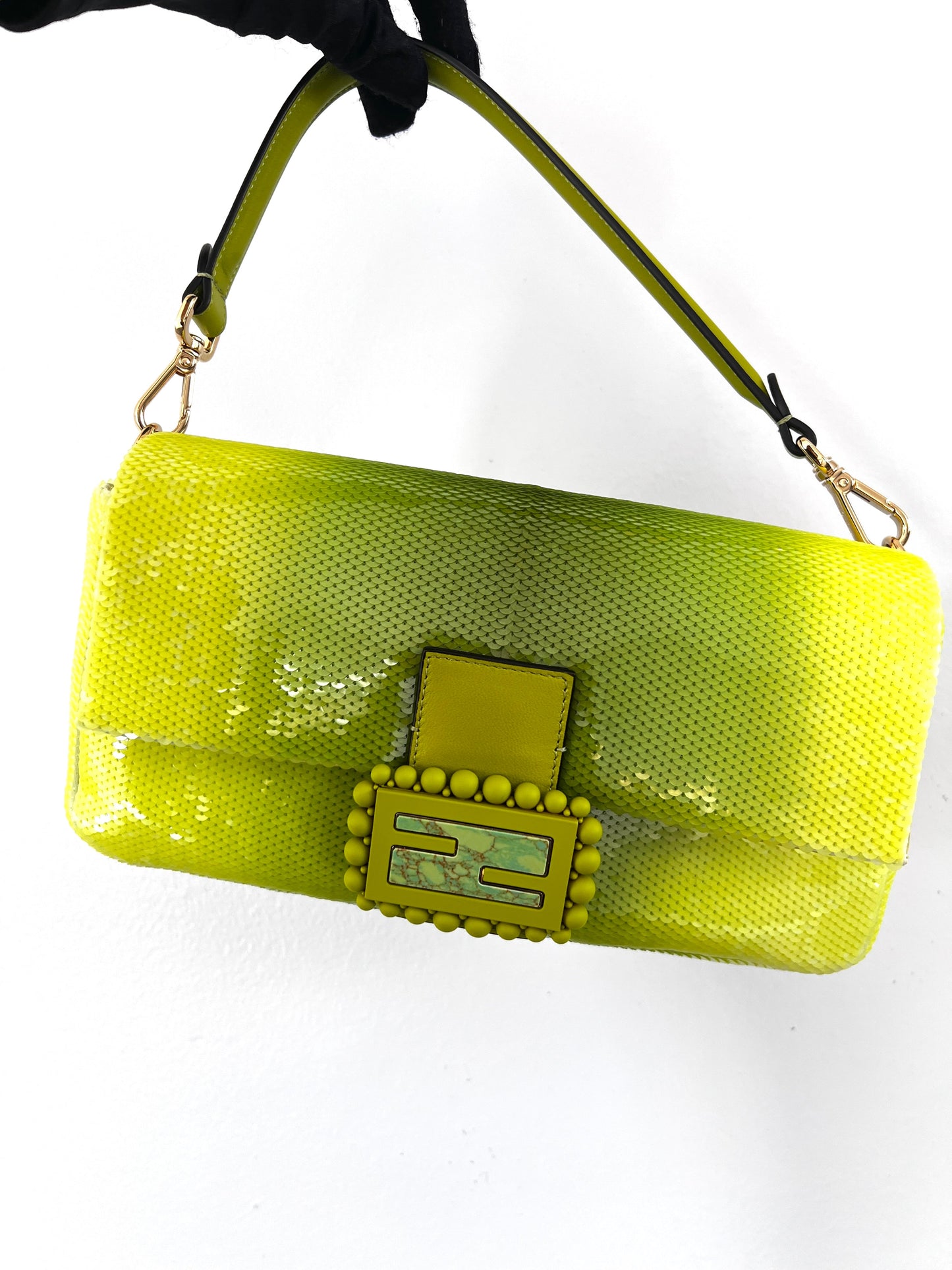Fendi & SJP's green sequin baguette