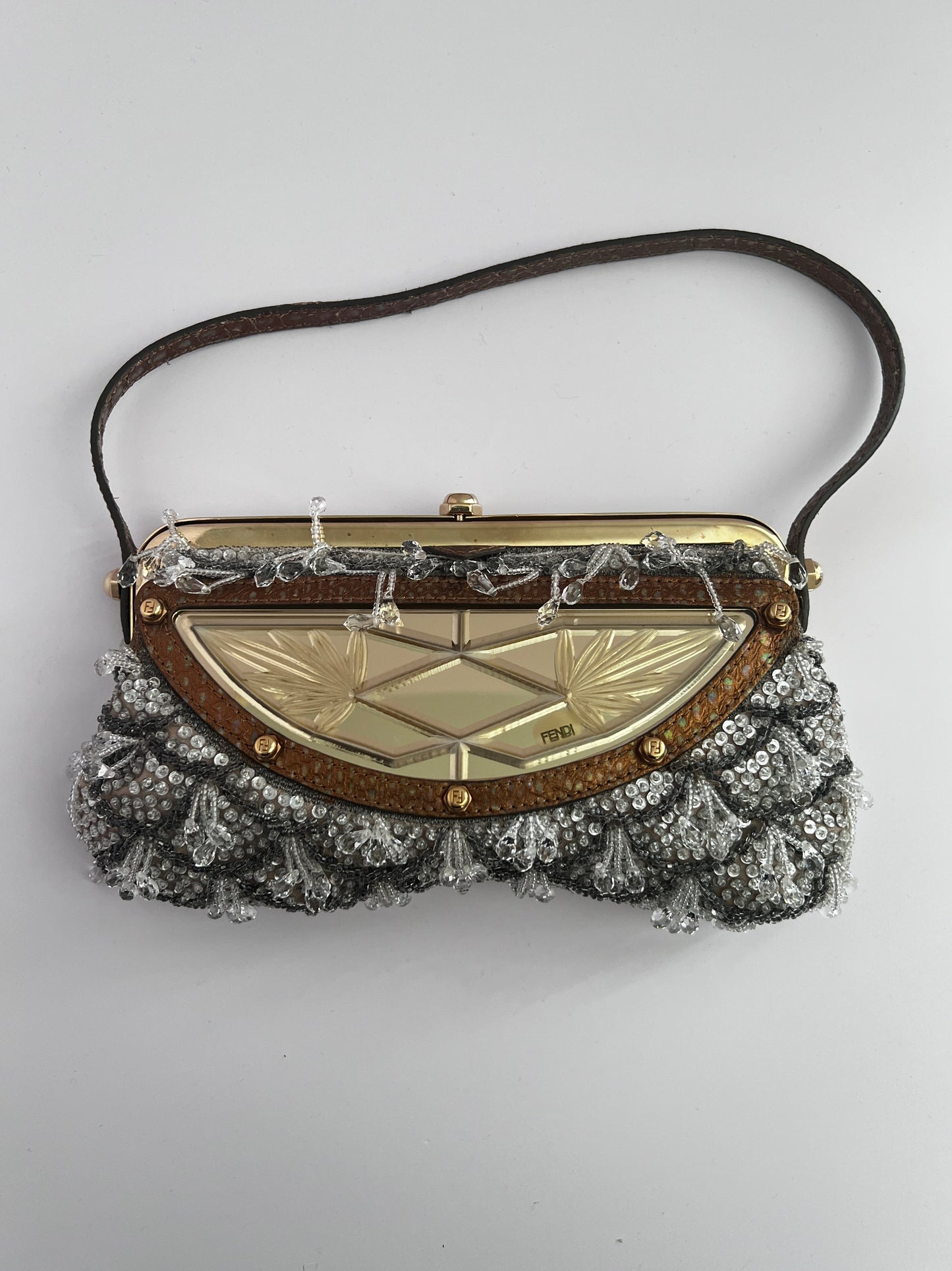 Rare Fendi beaded clutch