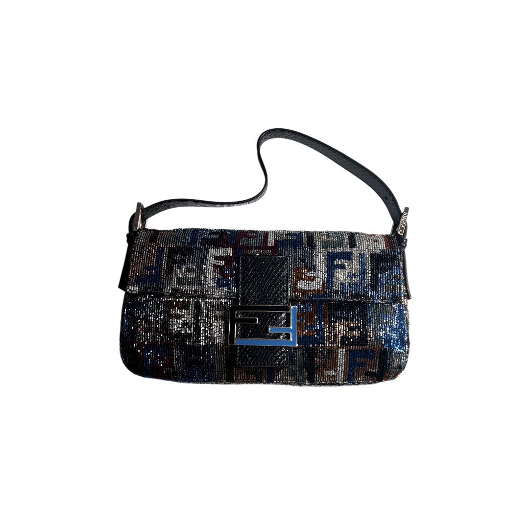 Fendi colorful FF beaded baguette