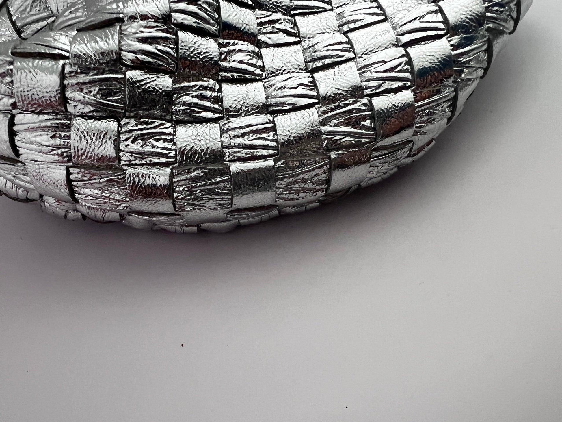 Bottega Veneta metallic silver mini Jodie