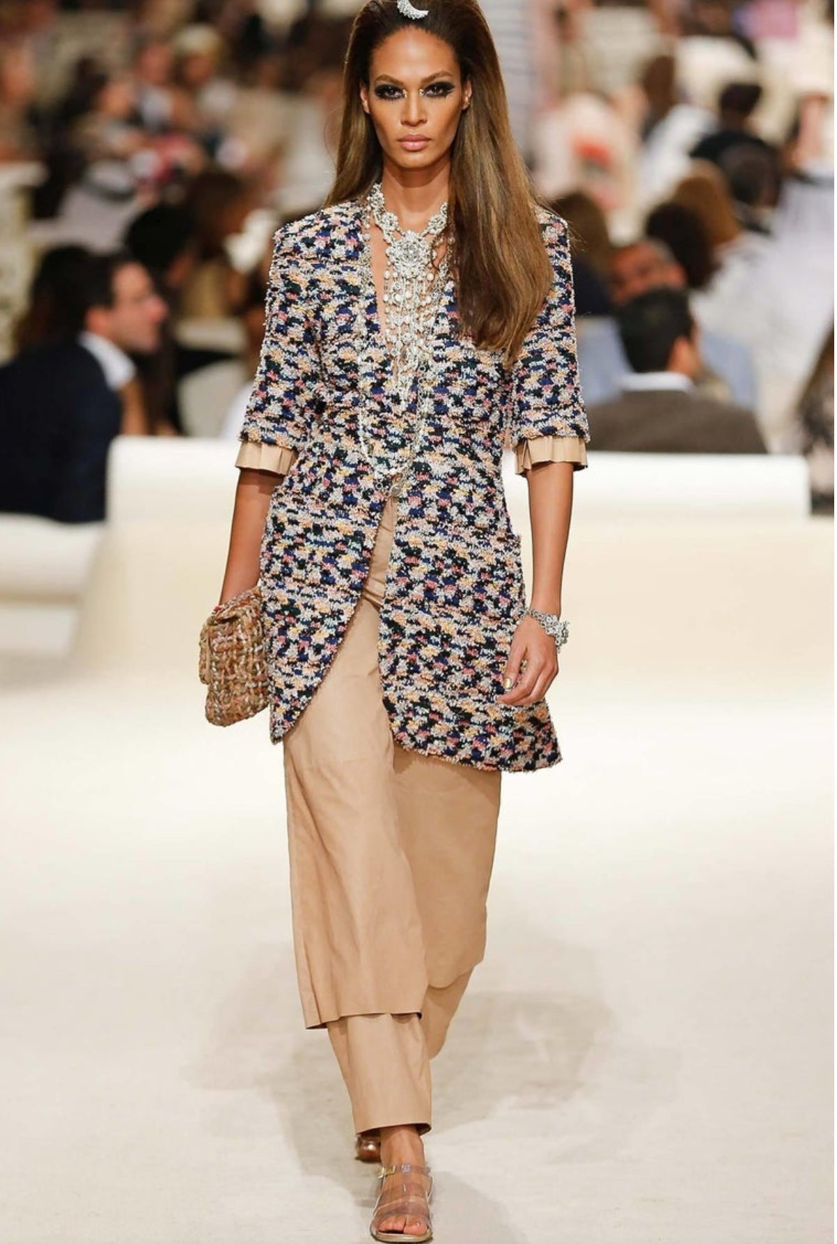 Chanel Limited Edition 2015 Dubai Resort Runway Woven Pom Pom Classic Flap Bag