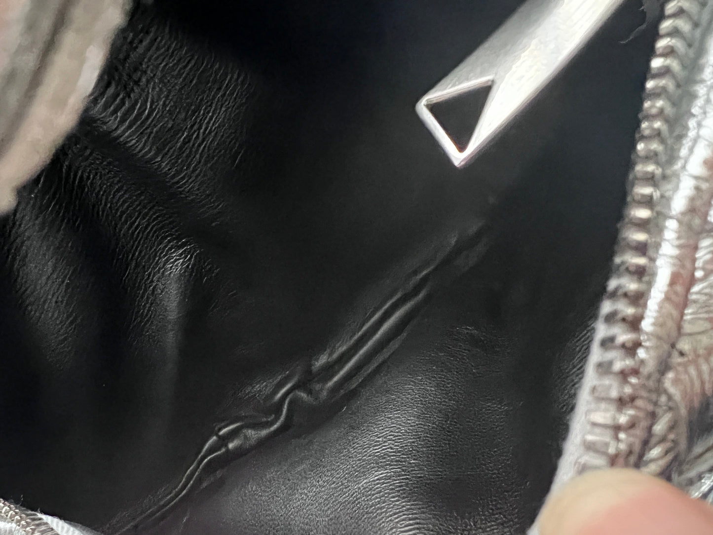 Bottega Veneta metallic silver mini Jodie