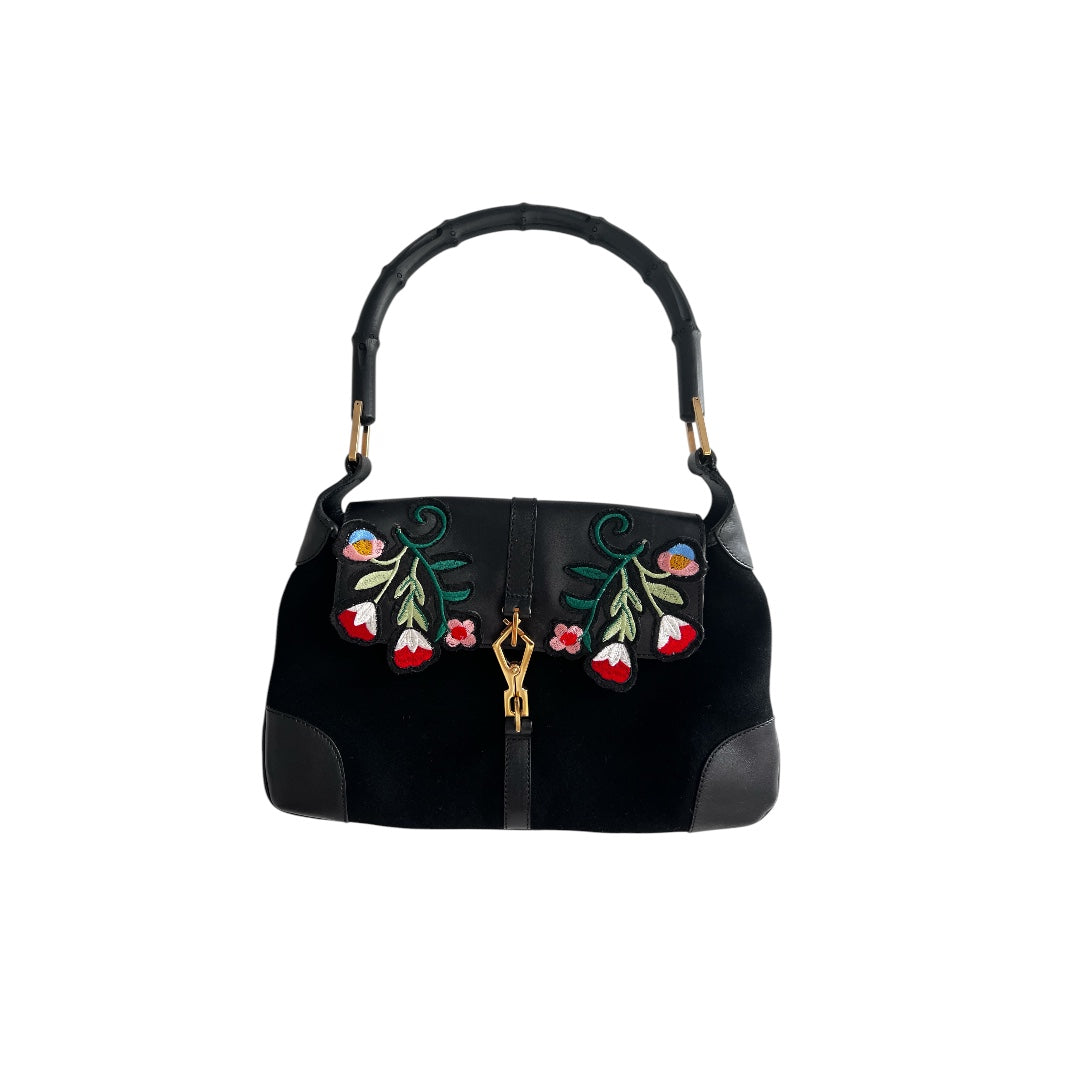 Vintage Gucci floral embroidered bag