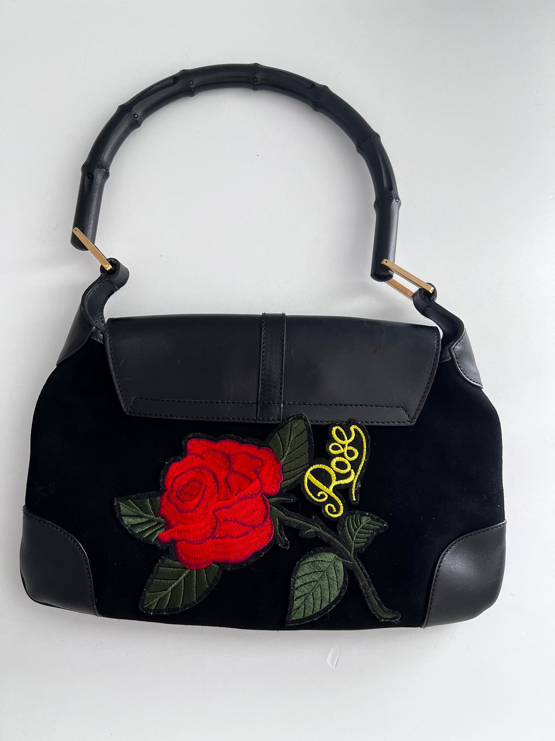 Vintage Gucci floral embroidered bag