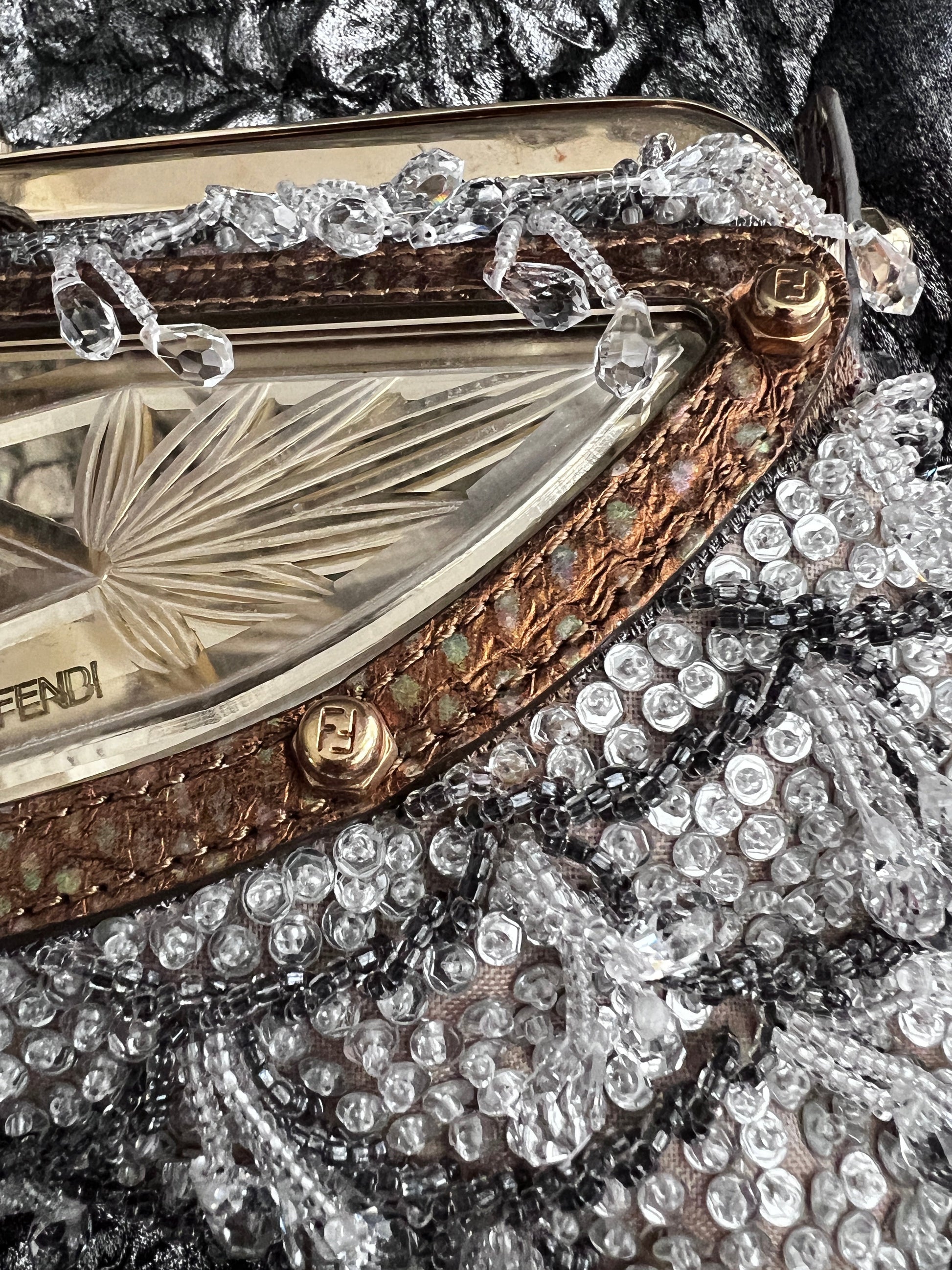 Rare Fendi beaded clutch