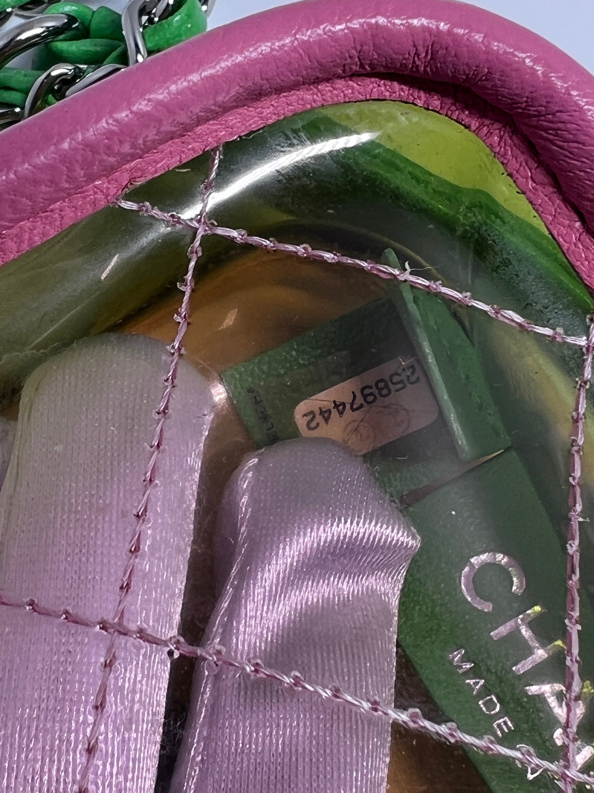 Chanel coco splash mini rectangular flap bag pink& yellow