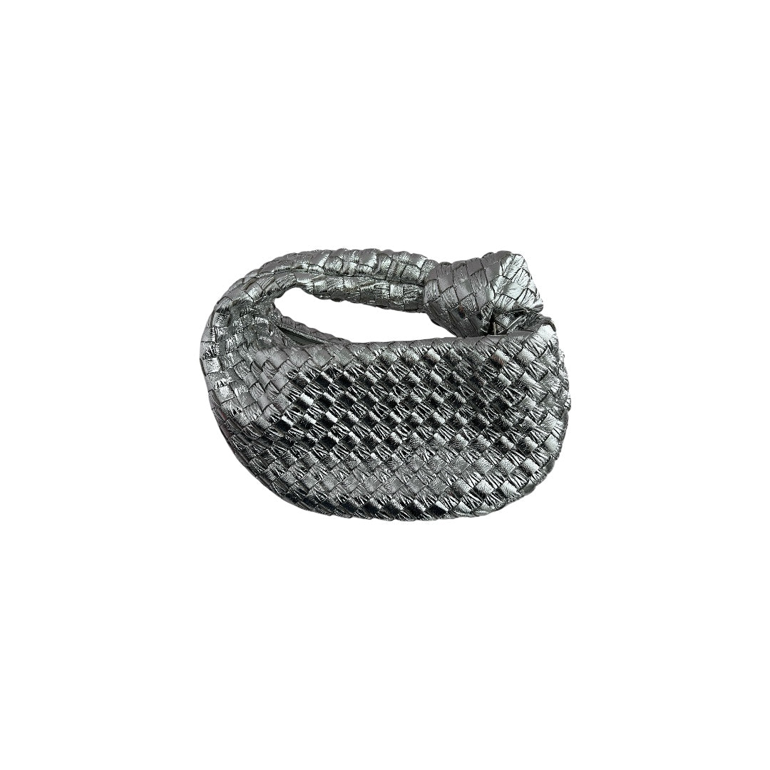 Bottega Veneta metallic silver mini Jodie