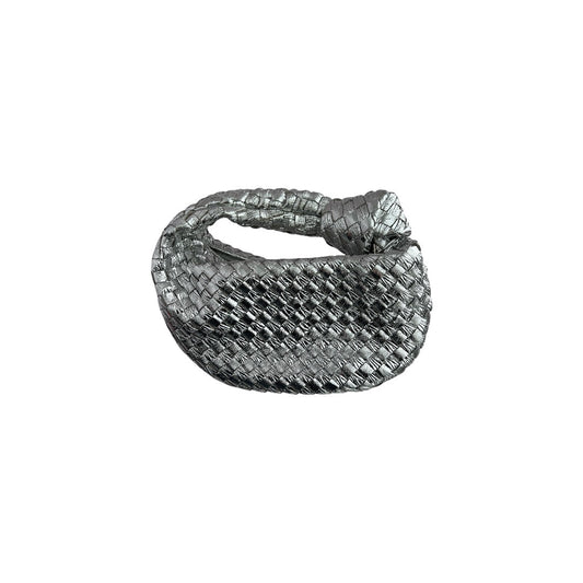 Bottega Veneta metallic silver mini Jodie